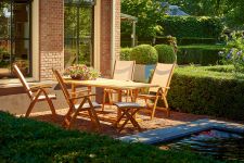 Garten- und Lehnstuhl aus Teak - Recliner KATE Garten- und Lehnstuhl aus Teak - Recliner KATE