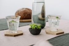 Hochwertige Holz Untersetzer HEXAGON COASTERS für Gläser und Drinks im 4er-Set von Rio Lindo 4er-Set Holz Untersetzer für Gläser - HEXAGON COASTERS von Rio Lindo