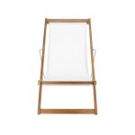 Der Deckchair NIZZA von Jan Kurtz in der weißen Variante bringt frischen Wind in den Garten Deckchair aus Teakholz mit Bezug in weiß - NIZZA von Jan Kurtz