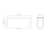 Technische Zeichnung der LIGHTWEIGHT BENCH von FORM & REFINE