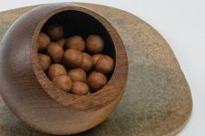 kleine Gewürzschale Salzschale mit Löffel aus Holz - LOLEC von uccellino