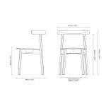 Technische Zeichnung des LUNAR CHAIR von FORM & REFINE Technische Zeichnung des LUNAR CHAIR von FORM & REFINE