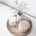 Rundes Design Tablett LUNA aus Holz von applicata Design Tablett rund von applicata - LUNA