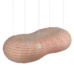 Große Design Hängeleuchte CLOUD aus Bambus von David Trubridge in der Farbe Rot große Design Hängeleuchte aus Bambus rot - CLOUD von David Trubridge