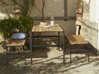 Kompaktes Gartenset REFORM von Skagerak für entspannte Momente im Garten, auf der Terrasse oder dem Balkon Skagerak - REFORM Gartenset mit Bank ohne Lehne für 4 Personen