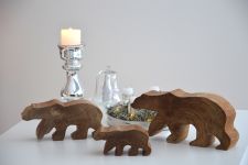 Weihnachtsdeko Eisbären aus Holz in Teak - ICEBEAR von Jan Kurtz