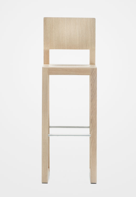 BRERA Designer Barhocker mit Lehne aus Holz von Pedrali