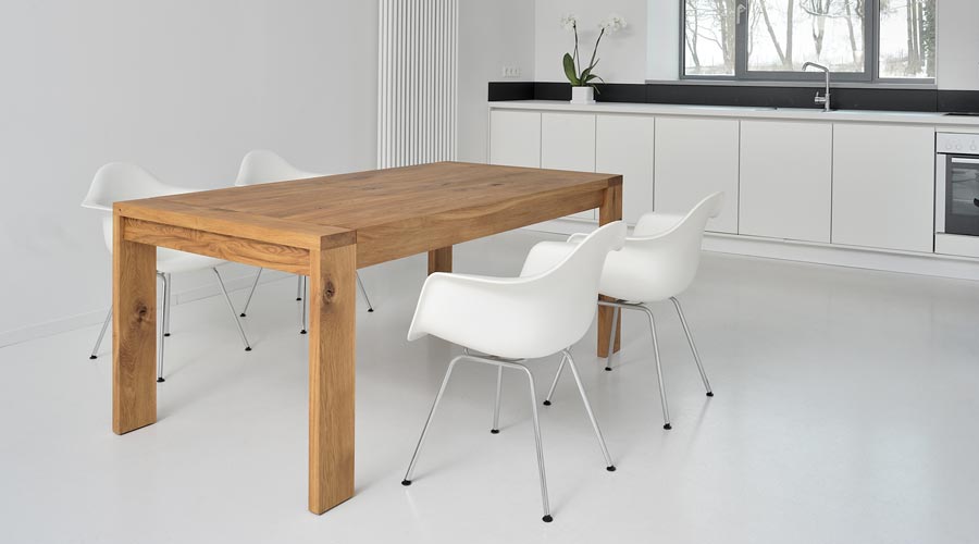 Designer Holztisch massiv - Massivholztisch Lungo