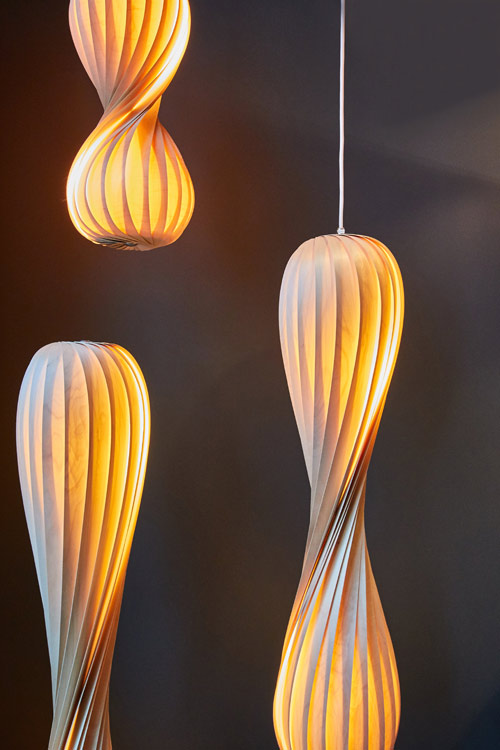 Designer Pendelleuchten aus Holzfurnier - TR7 (S) von Tom Rossau