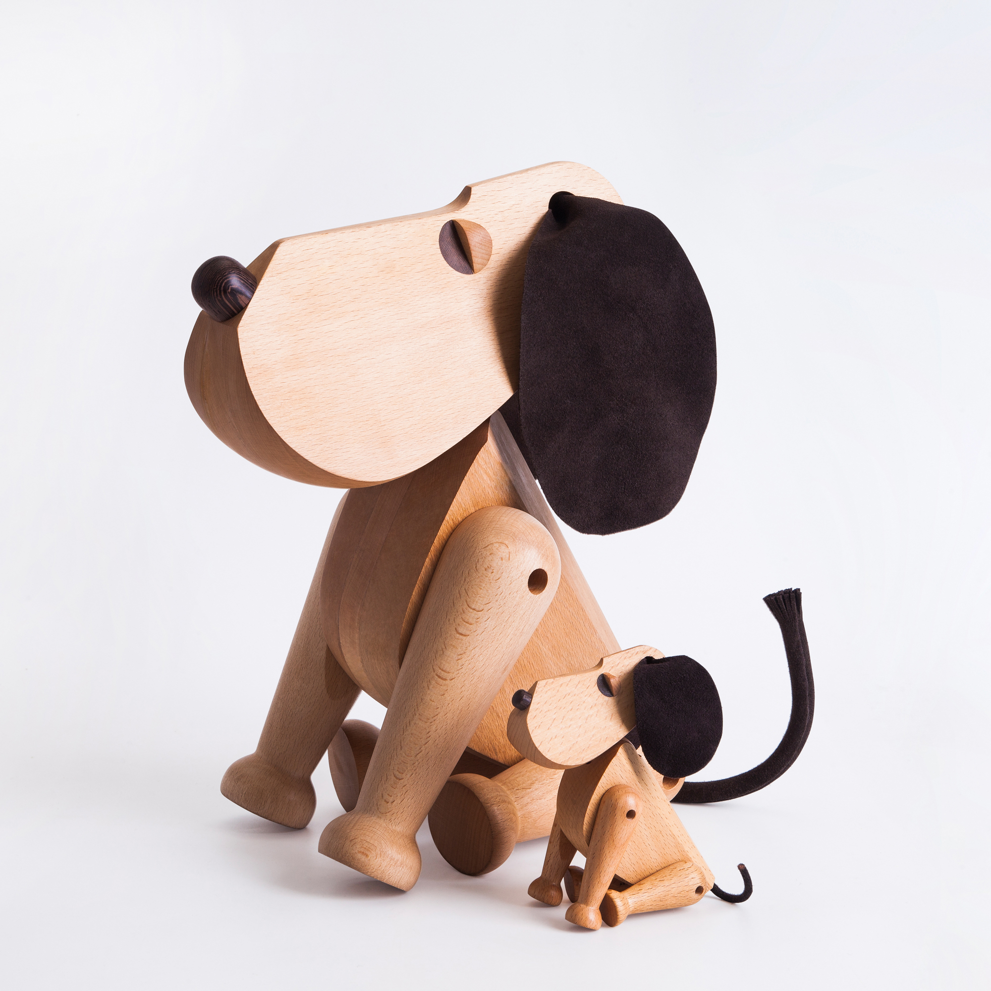 Holzfigur Hund OSCAR, BOBBY & RUFUS von architectmade HolzDesignPur