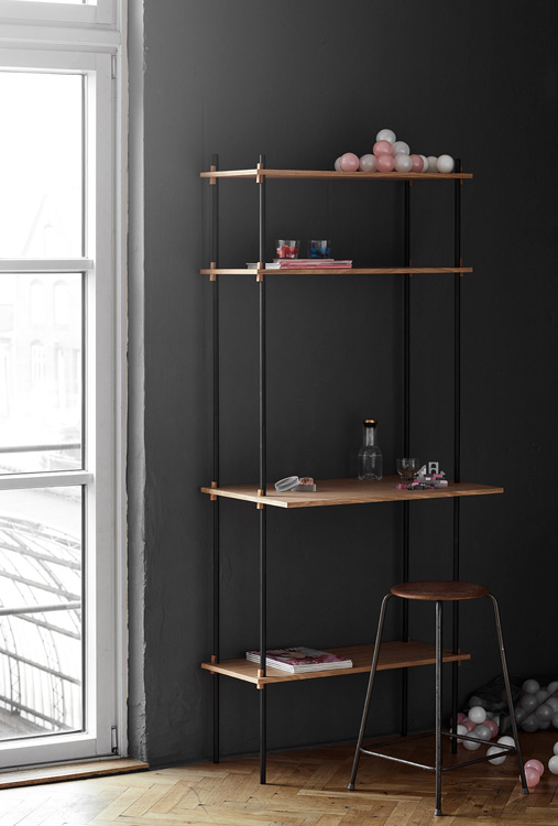 Shelving System Regal Mit Schreibtisch Von Moebe Holzdesignpur