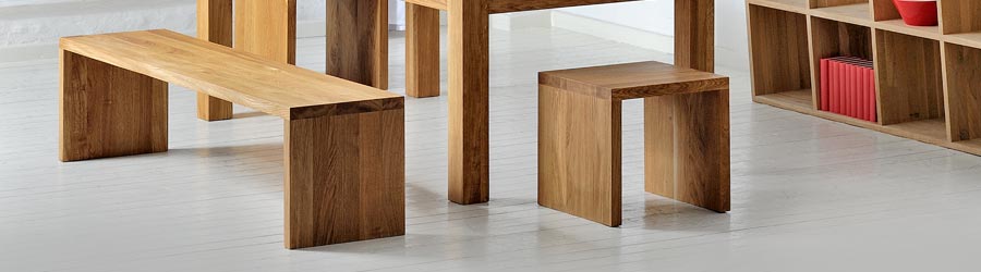 Moderne design sitzbänke ohne lehne i holzdesignpur