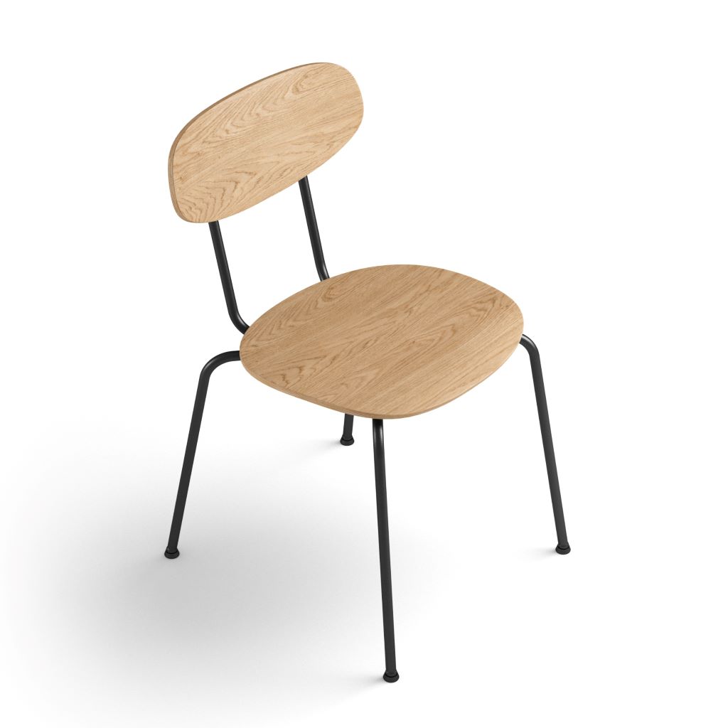 EKTA Living - Scala Chair - stapelbarer Design Stuhl aus Holz & Metall