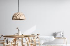 dänische Designer Esstischleuchte aus Holz - ARC PENDANT von LAWA