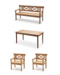 skandinavisches Gartenset aus Holz in Teak für 4 Personen - DRACHMANN von Skagerak