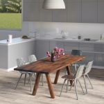 Echtholz Esstisch aus Holz in amerikanischer Astnussbaum, geölt - PAPILIO BASIC von vitamin design