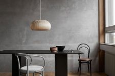 Dänische, runde Hängeleuchte aus Holz - TR23 von Tom Rossau