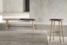 Barhocker aus Eichenholz Scala Bar Stool in 74cm von Ekta Living