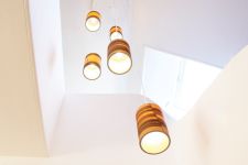 Designer Pendelleuchte mit Zylinder aus Holzfurnier - FUNK 16/26P von dreizehngrad