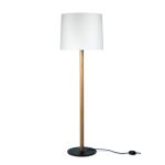 Stehlampe mit Schirm in weiß in Eiche natur - MIYU 140 von maigrau