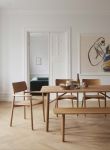 Der Esstisch HVEN lässt sich nach Belieben mit den gleichnamigen Esszimmerstühlen oder Sitzbank HVEN von Skagerak kombinieren Skagerak - HVEN TABLE dänischer Design Esstisch in Eiche geölt