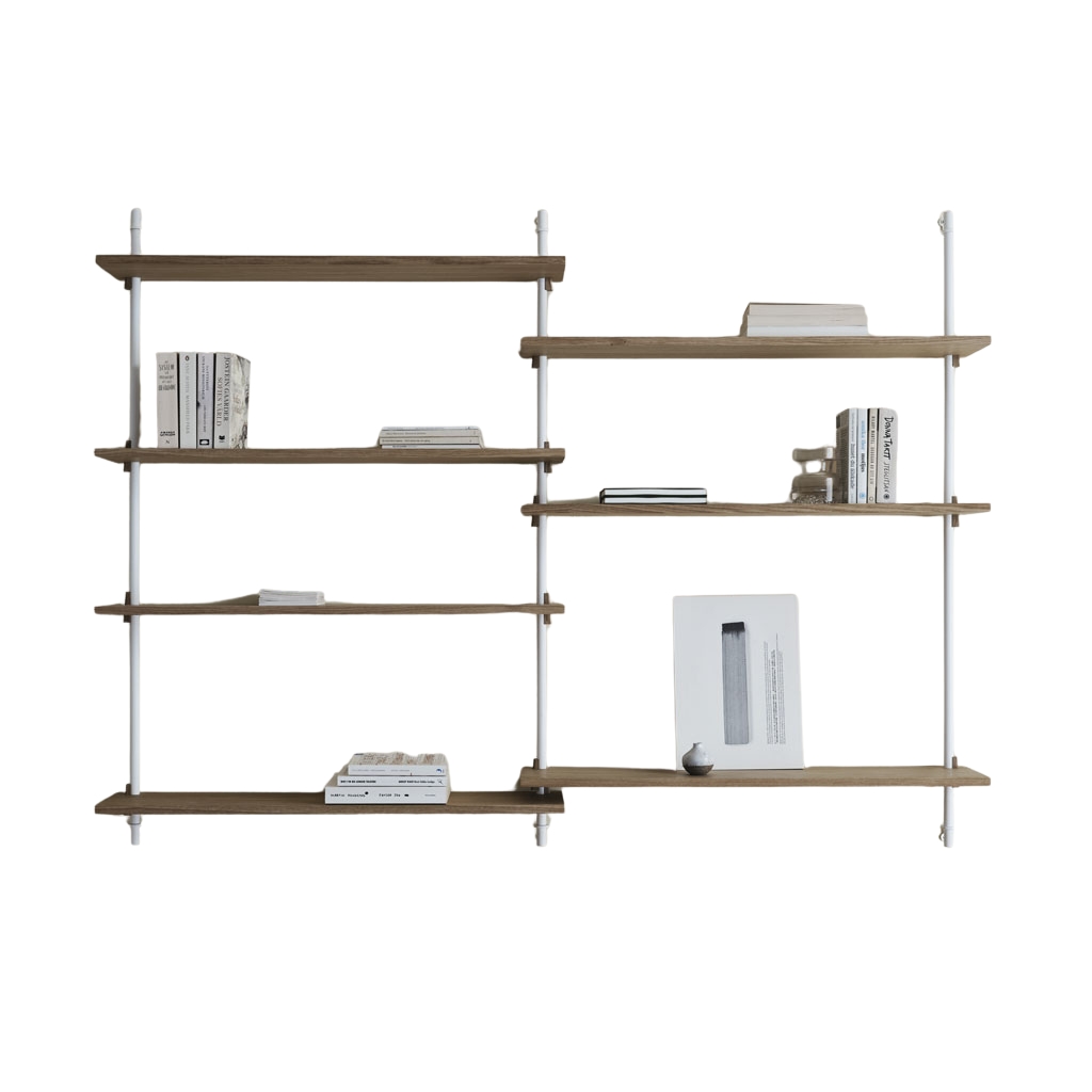 MOEBE - Wall Shelving - flexibles Wandregalsystem aus Holz & Metall