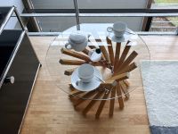 runder Couchtisch aus Glas und Holz - TAVOLINO GRANDE von keilbach