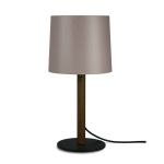 Tischlampe in Eiche geräuchert mit Lampenschirm in bronzegrau - MIYU 45 von maigrau