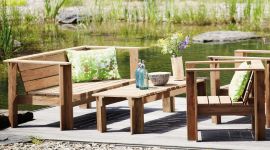 Loungetisch aus Holz für den Garten von Jan Kurtz - BATTEN