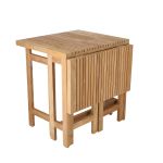 SAMOA von Jan Kurtz - Teak Klapptisch für Balkon, Garten und Terrasse mit 100 x 70 cm