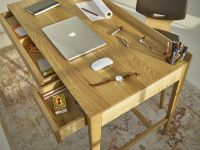 Sixay - THEO MEDIUM DESK Schreibtisch mit Schubladen aus Holz