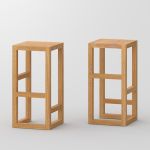 Moderner Design Barhocker STEP von vitamin Design - erhältlich in verschiedenen Holzarten und Größen STEP von vitamin design Barhocker Holz in Eiche geölt