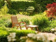 Traditional Teak - KATE LAZY LOUNGE CHAIR Garten Loungestuhl aus Teak und Textilene