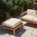 VIRKELYST POUF von Skagerak - Outdoor Hocker aus Holz in Teak