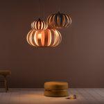 Stilvolle Wohnzimmer-Hängelampen URCHIN PENDANT aus Holz Moderne Wohnzimmer-Hängelampe aus Holz - URCHIN PENDANT von Tom Raffield