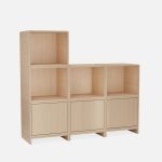 Regalsystem Würfel in Eiche furniert - Das Bricks System F von Woud