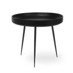 Großer Beistelltisch BOWL TABLE von Mater aus Mangoholz in schwarz Designer Beistelltisch groß in schwarz - BOWL TABLE von Mater