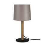 Tischlampe in Eiche natur mit Lampenschirm in bronzegrau - MIYU 45 von maigrau