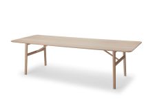 Skandinavischer Design Esstisch HVEN von Skagerak in Eiche, weiß geölt (260 x 94 cm) Esstisch im skandinavischen Design in Eiche weiß geölt - HVEN von Skagerak