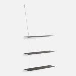 STEDGE von Woud - Schwarzes Design-Wandregal mit drei Böden