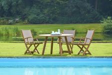 Traditional Teak - DIANA MOSAIC Gartentisch rund aus Teakholz