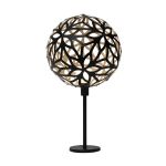 Design Nachttischlampe FLORAL von David Trubridge in Bambus schwarz / natur Design Nachttischlampe aus Bambus in schwarz / natur - FLORAL von David Trubridge