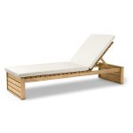 Sonnenliege mit Auflage aus Teakholz BK14 Sunbed von Carl Hansen and Son