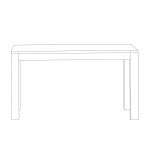 Skizze des Holztisches CANA aus massivem Eichenholz von Jan Kurtz Jan Kurtz CANA - Holztisch aus massivem Eichenholz