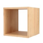 Beistelltisch und Hocker aus Eiche mit 50 cm Kantenlänge - CUBUS von Jan Kurtz