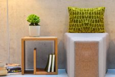 Quadratischer Designer Beistelltisch aus Holz in Eiche CUBUS G von Jan Kurtz Möbel