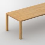 Esszimmertisch ausziehbar in Eiche, geölt - VARIUS mit Beinprofil D von vitamin design