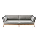 Neben dem modernen Materialmix kennzeichnen klare Linien und dezente Farben das Outdoor Lounge Sofa MARCELLA von Traditional Teak Outdoor Lounge Sofa MARCELLA