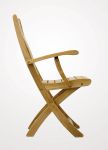 Seitenansicht - Klappstuhl VICTORIA mit Armlehnen von Traditional Teak  Seitenansicht - Klappstuhl VICTORIA mit Armlehnen von Traditional Teak