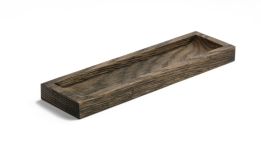 Ablage für Magnettafel aus Holz in Eiche geräuchert - NOTICE BOARD von The Oak Men